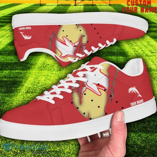 Dolphins NRL Custom Name Unique Gift Low Top Skate Shoes Gifts For Fans Product Photo 2