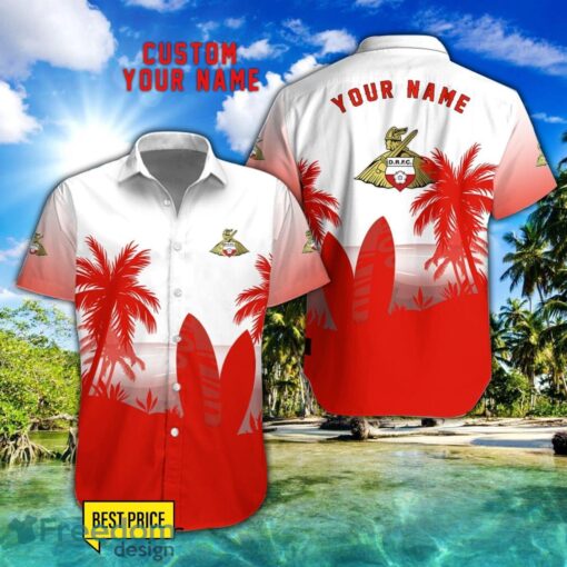 Doncaster Rovers Combo Hawaiian Shirt And Shorts Surfboards Coconut Custom Name For Fans Product Photo 1