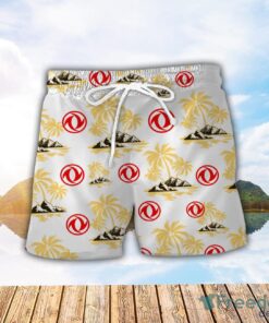 Dongfeng Yellow Coconut Pattern Combo 3D Hawaiian Shirt And Shorts Product Photo 2