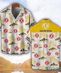 Dongfeng Yellow Coconut Pattern Combo 3D Hawaiian Shirt And Shorts