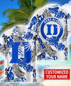 Duke Blue Devils Aloha Hawaiian Shirt Custom Name Summer Gift Holiday Team Shirt