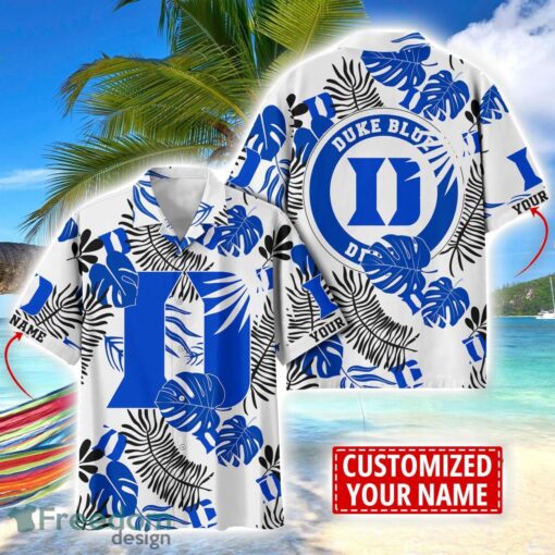 Duke Blue Devils Aloha Hawaiian Shirt Custom Name Summer Gift Holiday Team Shirt Product Photo 1