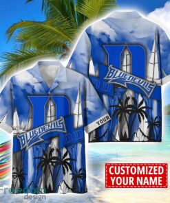 Duke Blue Devils Hawaii Shirt Custom Name Sports Team Beach Shirt