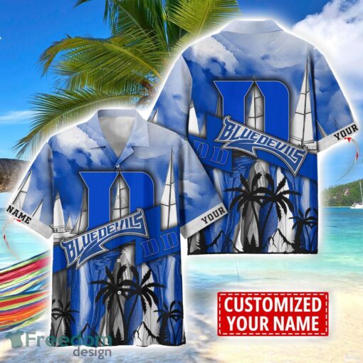 Duke Blue Devils Hawaii Shirt Custom Name Sports Team Beach Shirt Product Photo 1