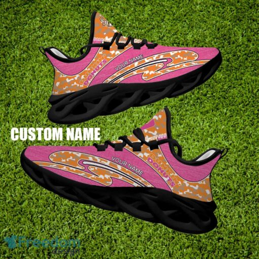 Dunkin’ Donuts Brand New Chunky Sneaker Edgy Camo Max Soul Shoes Custom Name - Dunkin’ Donuts Running Shoes Camo Design Personalized Photo 2