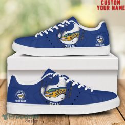 Eels NRL Custom Name Unique Gift Low Top Skate Shoes Gifts For Fans