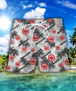 Eintracht Frankfurt 3D Hawaiian Shirt and Shorts Vinatge Tree Pattern Beach Shirt For Fans Product Photo 2