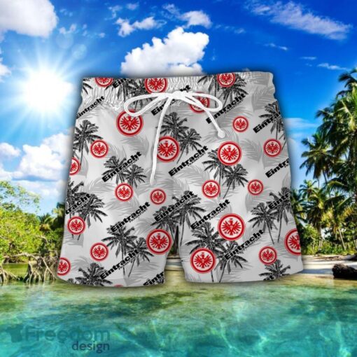 Eintracht Frankfurt 3D Hawaiian Shirt and Shorts Vinatge Tree Pattern Beach Shirt For Fans Product Photo 2