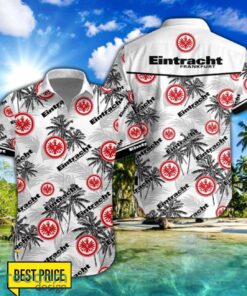 Eintracht Frankfurt 3D Hawaiian Shirt and Shorts Vinatge Tree Pattern Beach Shirt For Fans