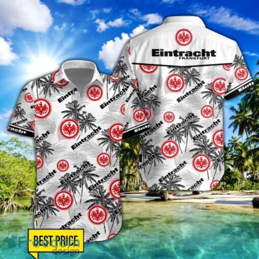 Eintracht Frankfurt 3D Hawaiian Shirt and Shorts Vinatge Tree Pattern Beach Shirt For Fans Product Photo 1