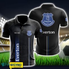 Everton F.C 3D Polo Shirt Black Color For Men