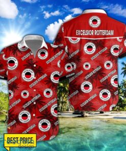 Excelsior Rotterdam 3D Hawaiian Shirt and Shorts Vinatge Tree Pattern Beach Shirt For Fans