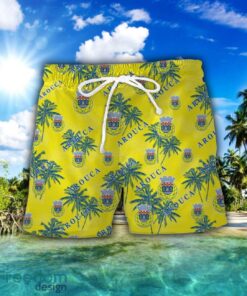 FC Arouca 3D Hawaiian Shirt and Shorts Vinatge Tree Pattern Beach Shirt For Fans Product Photo 2