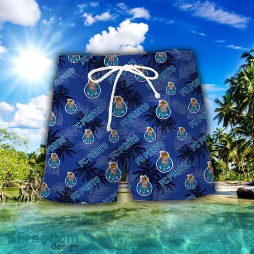 FC Porto 3D Hawaiian Shirt and Shorts Vinatge Tree Pattern Beach Shirt For Fans Product Photo 2