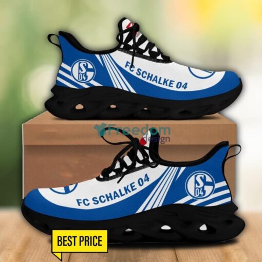 FC Schalke 04 Max Soul Sneakers Striped Men Women Limited Running Shoes Product Photo 2