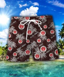 FC St. Pauli 3D Hawaiian Shirt and Shorts Vinatge Tree Pattern Beach Shirt For Fans Product Photo 2