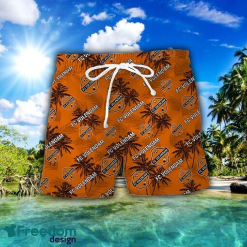 FC Volendam 3D Hawaiian Shirt and Shorts Vinatge Tree Pattern Beach Shirt For Fans Product Photo 2