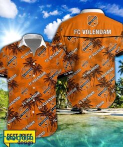 FC Volendam 3D Hawaiian Shirt and Shorts Vinatge Tree Pattern Beach Shirt For Fans