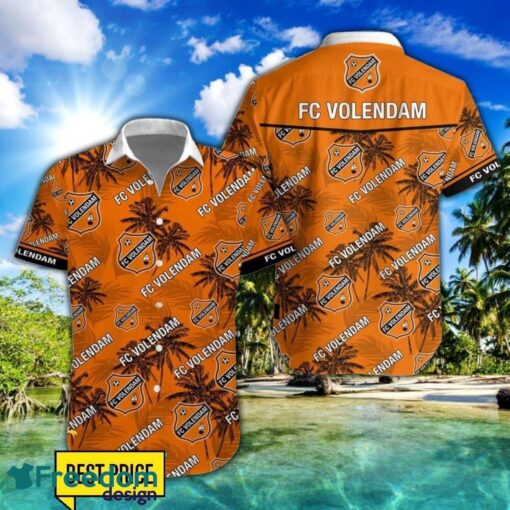 FC Volendam 3D Hawaiian Shirt and Shorts Vinatge Tree Pattern Beach Shirt For Fans Product Photo 1