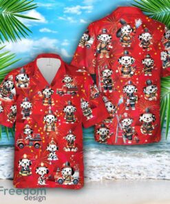 Firefighter Dalmatian, 4th Of July Hawaiian Shirt