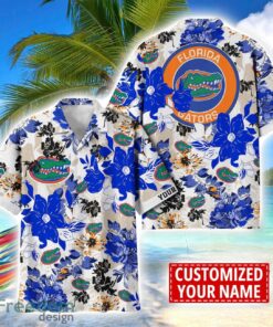 Florida Gators Aloha 3D Hawaiian Shirt Flower Sport Team Beach Shirt Custom Name