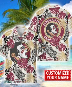 Florida State Seminoles Aloha Hawaiian Shirt Custom Name Summer Gift Holiday Team Shirt