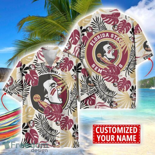 Florida State Seminoles Aloha Hawaiian Shirt Custom Name Summer Gift Holiday Team Shirt Product Photo 1