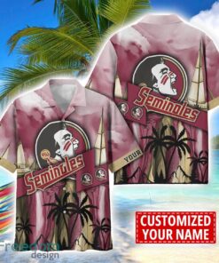 Florida State Seminoles Hawaii Shirt Custom Name Sports Team Beach Shirt