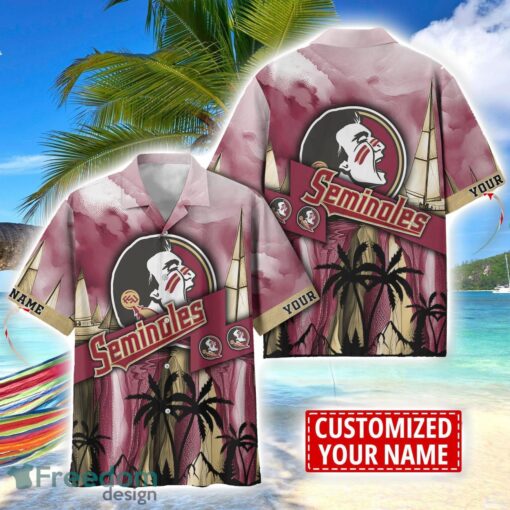 Florida State Seminoles Hawaii Shirt Custom Name Sports Team Beach Shirt Product Photo 1