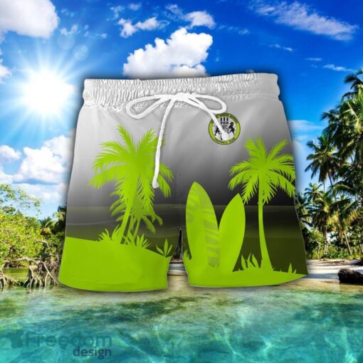 Forest Green Combo Hawaiian Shirt And Shorts Surfboards Coconut Custom Name For Fans Product Photo 2