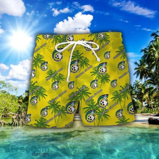 Fortuna Sittard 3D Hawaiian Shirt and Shorts Vinatge Tree Pattern Beach Shirt For Fans Product Photo 2