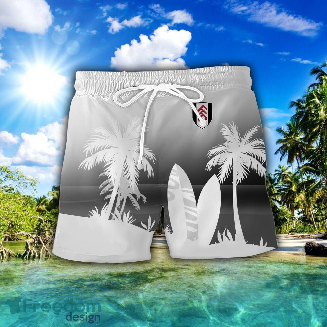 Fulham Combo Hawaiian Shirt And Shorts Surfboards Coconut Custom Name For Fans image Fulham Combo Hawaiian Shirt And Shorts Surfboards Coconut Custom Name For Fans Product Photo 2