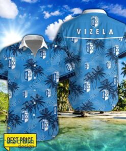 Futebol Clube de Vizela 3D Hawaiian Shirt and Shorts Vinatge Tree Pattern Beach Shirt For Fans