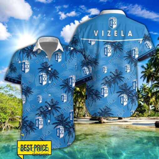 Futebol Clube de Vizela 3D Hawaiian Shirt and Shorts Vinatge Tree Pattern Beach Shirt For Fans Product Photo 1