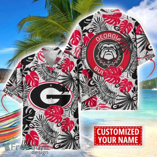 Georgia Bulldogs Aloha Hawaiian Shirt Custom Name Summer Gift Holiday Team Shirt Product Photo 1