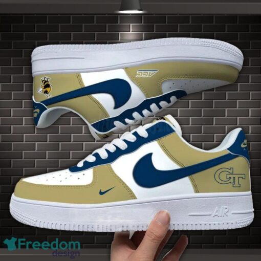 Georgia Tech Yellow Jackets Air Force Shoes Mix Color For Sport Fans Sneaker Product Photo 1