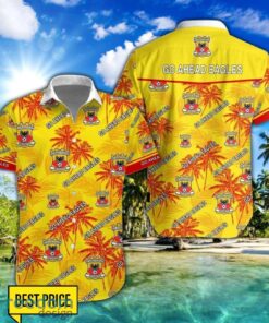 Go Ahead Eagles 3D Hawaiian Shirt and Shorts Vinatge Tree Pattern Beach Shirt For Fans