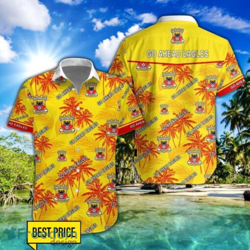 Go Ahead Eagles 3D Hawaiian Shirt and Shorts Vinatge Tree Pattern Beach Shirt For Fans Product Photo 1