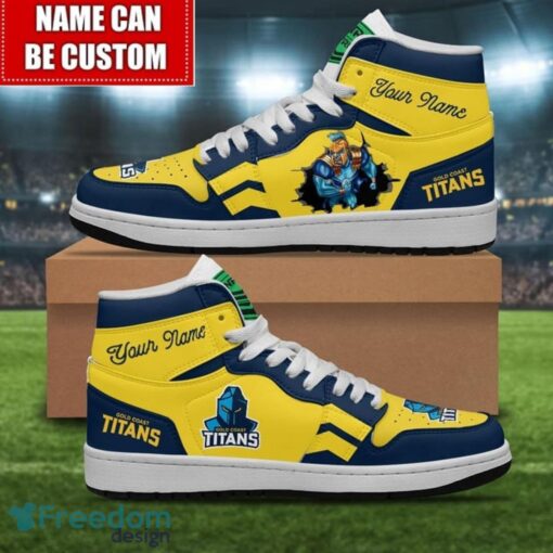 Gold Coast Titans Custom Name Limited Air Jordan Hightop Shoes Men Women Gift Product Photo 1