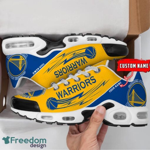 Golden State Warriors NBA Air Cushion Sports Shoes Custom Name TN Sneakers For Fans Product Photo 2