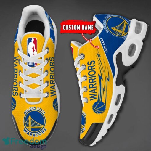 Golden State Warriors NBA Air Cushion Sports Shoes Custom Name TN Sneakers For Fans Product Photo 3