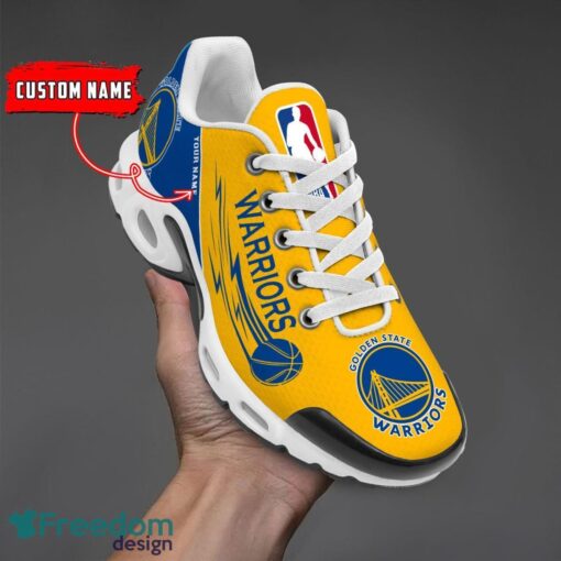 Golden State Warriors NBA Air Cushion Sports Shoes Custom Name TN Sneakers For Fans Product Photo 1