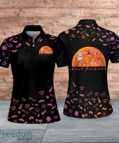 Golf Friends Flamingo Halloween Black Style For Women Polo Shirt