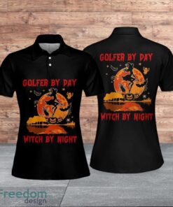 Golfer By Day Witch By Night Halloween Dark Style For Women  Polo Shirt