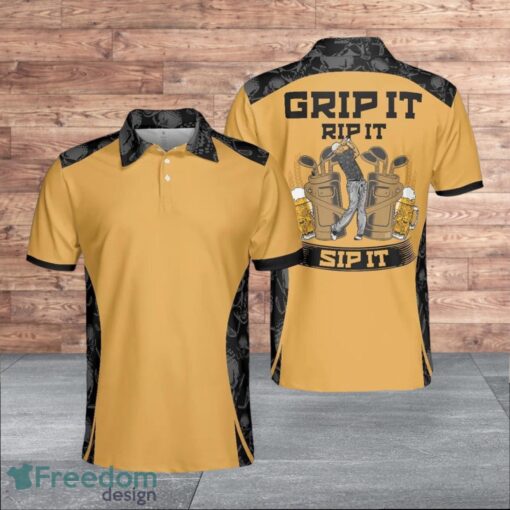 Grip It Rip It Sip It Golf Light Style For Men Polo Shirt Product Photo 1