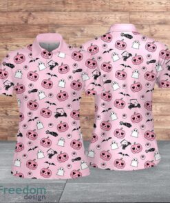 Halloween Edit Pink Pattern Halloween For Women Polo Shirt