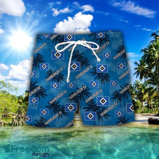 Hamburger SV 3D Hawaiian Shirt and Shorts Vinatge Tree Pattern Beach Shirt For Fans Product Photo 2