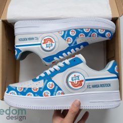 Hansa Rostock Air Force Shoes For Fans AF1 Sneakers