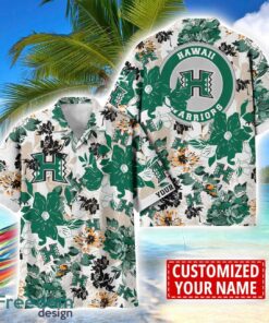 Hawaii Rainbow Warriors Aloha 3D Hawaiian Shirt Flower Sport Team Beach Shirt Custom Name