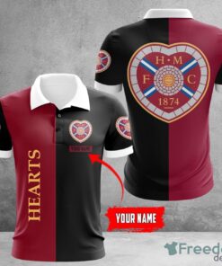 Heart of Midlothian FC 3D Polo Shirt Gift For Men Sport Golf Polo Shirt Custom Name